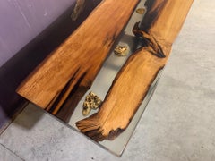 Kauri Dining Table in Solid Ancient Kauri Wood and Amber