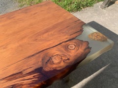 Kauri Dining Table in Solid Ancient Kauri Wood and Amber