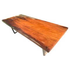 Mesa de comedor Kauri de madera maciza de kauri antiguo y ámbar