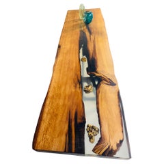 Mesa de comedor Kauri de madera maciza de kauri antiguo y ámbar