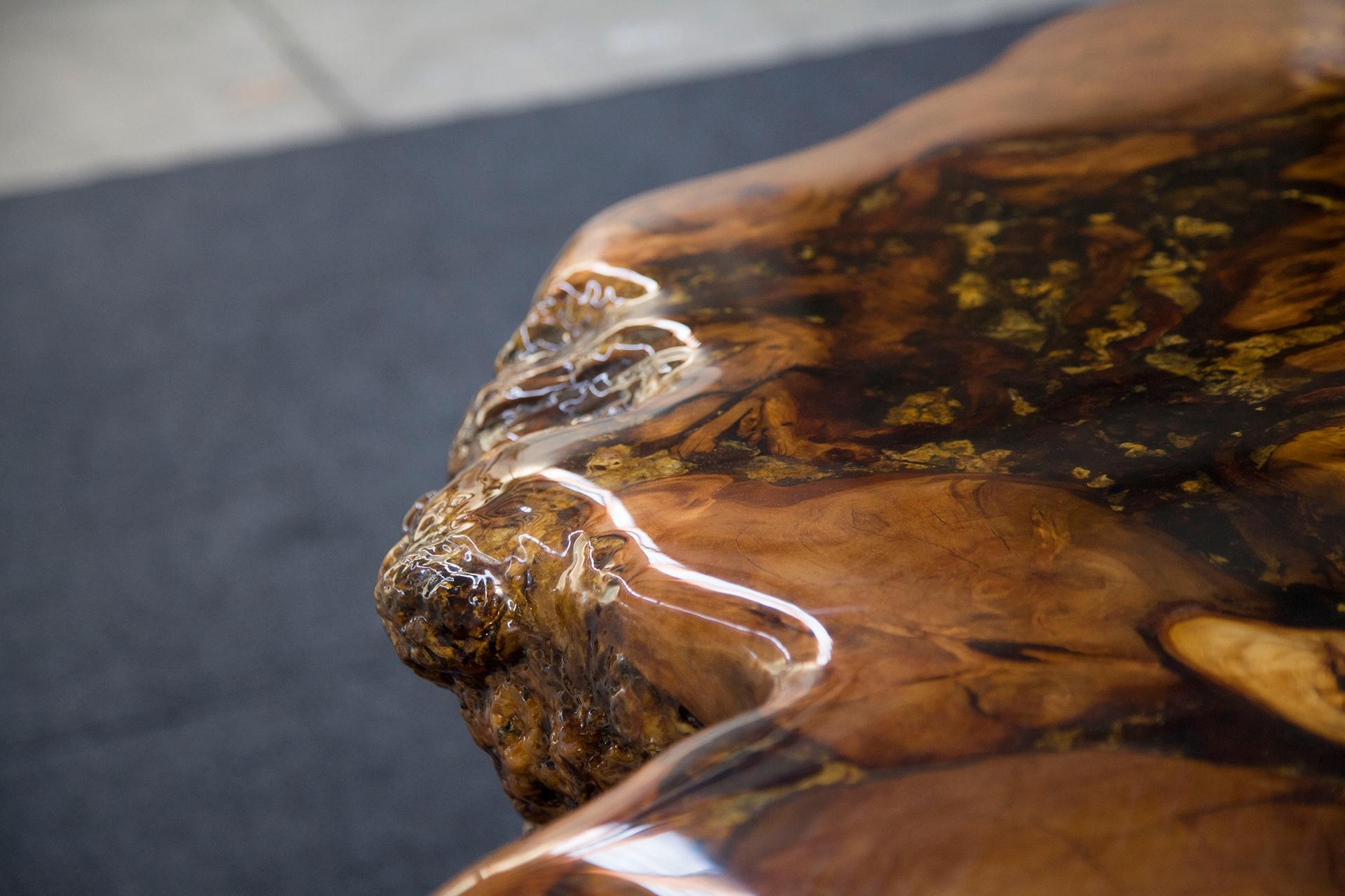 Table de salle à manger Kauri en bois massif de Kauri ancien en vente 3