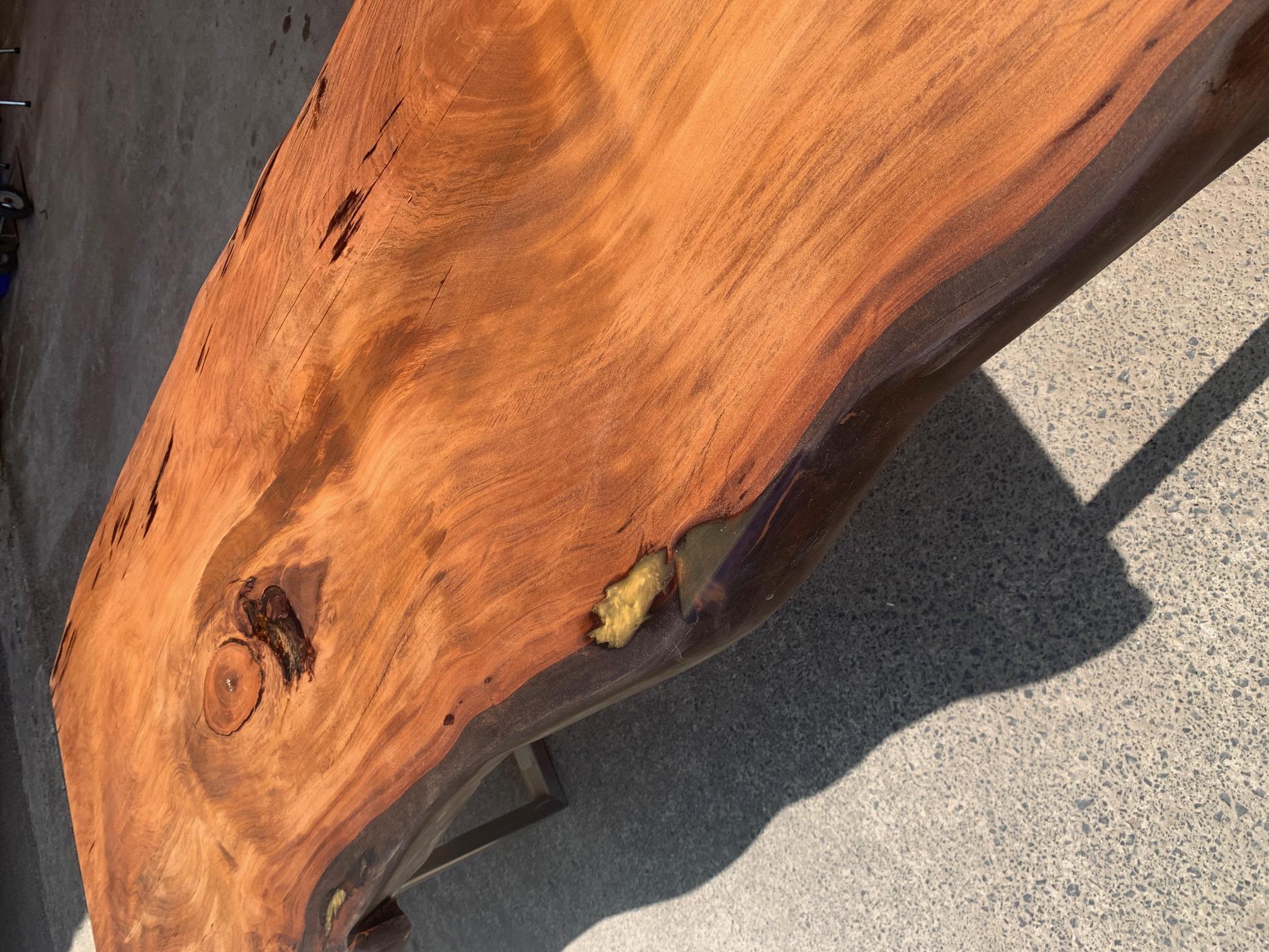 Kauri Dining Table in Solid Ancient Kauri Wood For Sale 13