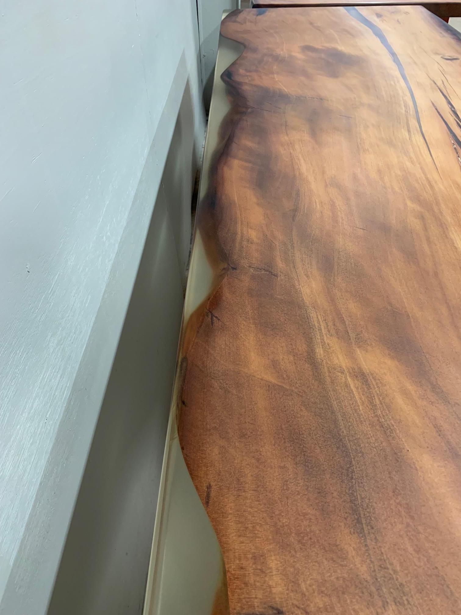 Table de salle à manger Kauri en bois massif de Kauri ancien en vente 1