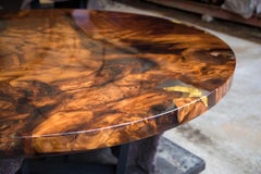 Kauri Round Dining Table 1.6m diameter in Solid Ancient Kauri Wood