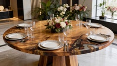 50000-Year-Old Ancient Kauri Round Dining Table, 1.6m, Statement Piece