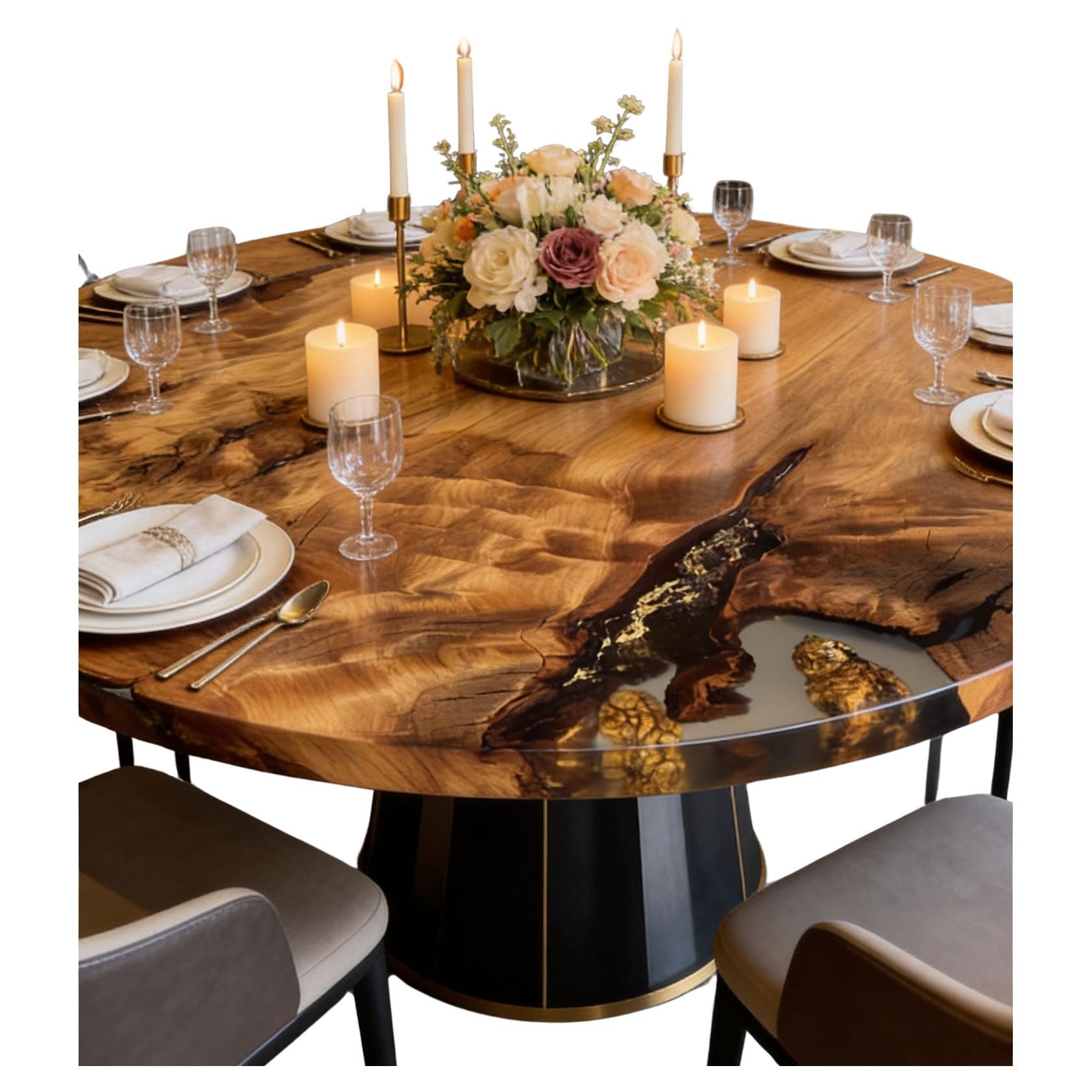 Ancient Kauri Round Dining Table, 1.6m Statement Piece
