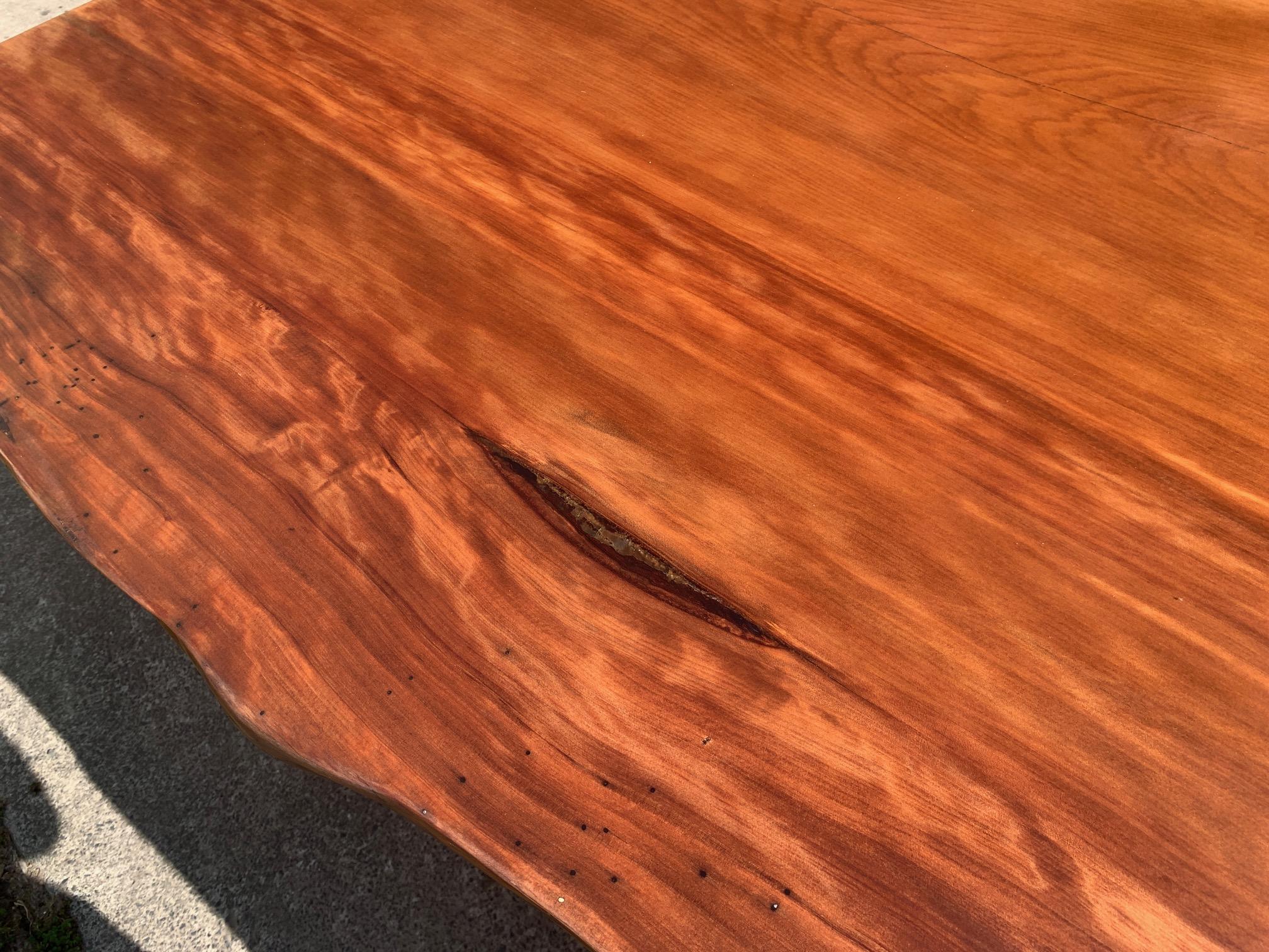 Modern Kauri dining table made from solid Ancient Swamp Kauri wood.

A live edge Kauri dining table made from New Zealand 50,000-year-old Ancient Swamp Kauri. Hand-crafted in Auckland, New Zealand from a single piece of Ancient Swamp Kauri. The