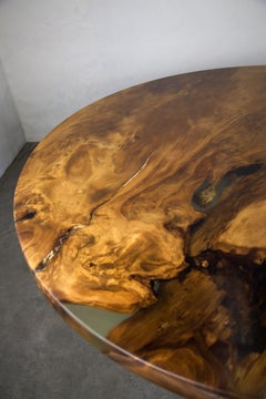 Kauri Round Dining Table in Solid Ancient Kauri Wood