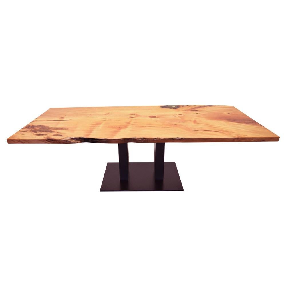 Hand-Crafted Kauri Wood with Resin Dining Table