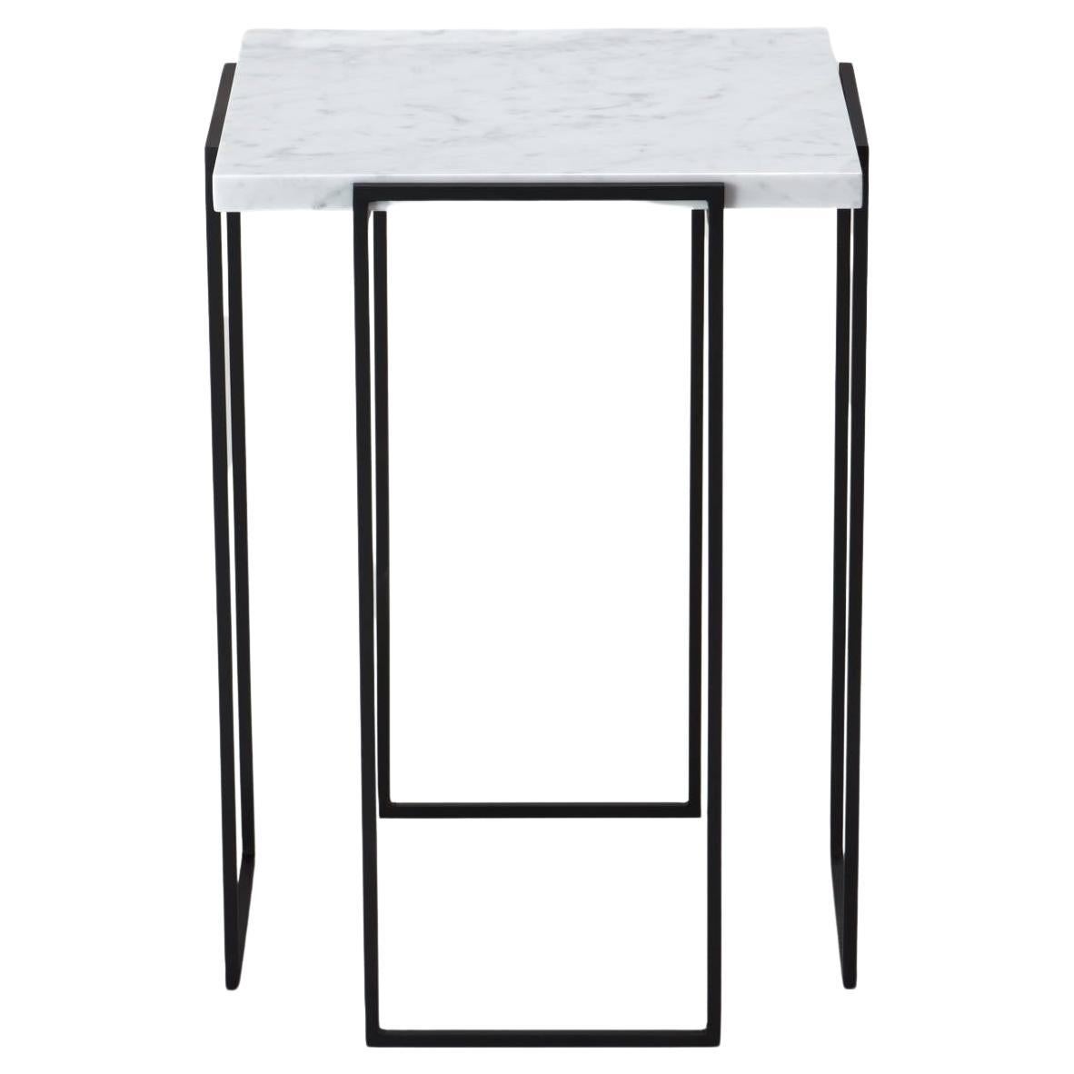 Kaus, Carrara Marble Side Table For Sale
