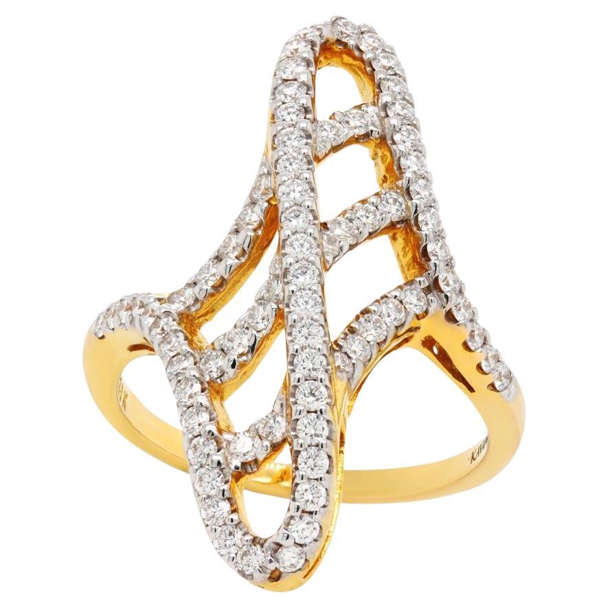 Kavant & Sharart Bague talisman en or jaune 18 carats avec diamants en vente