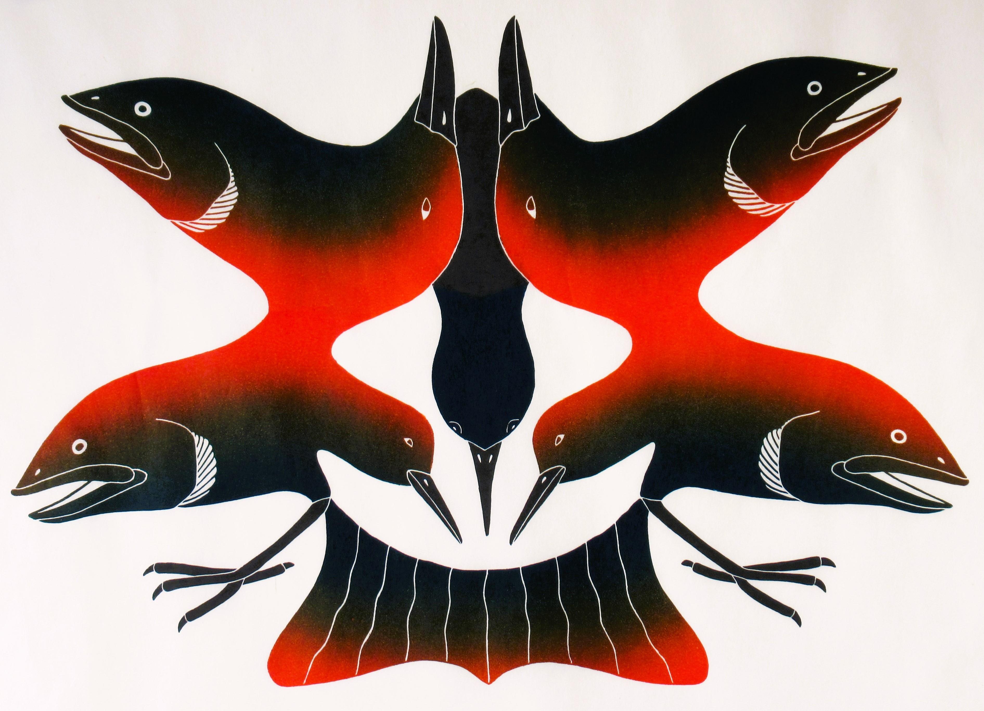 Fish Become Birds - Print by Kavavaow Mannomee