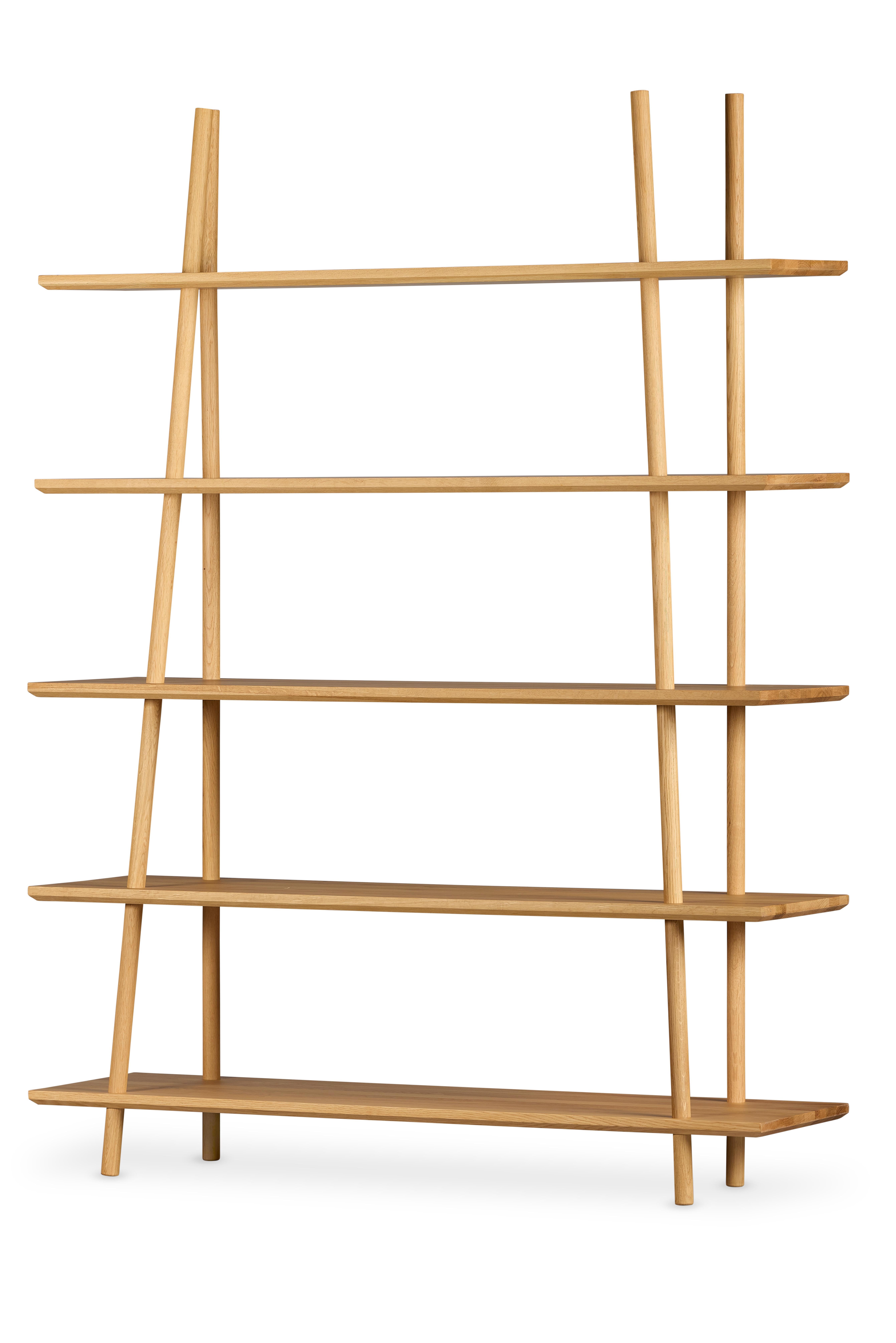Turkish Kavel Bookcase/Buffet – 150 cm Width, Solid Wood Oak, Natural For Sale