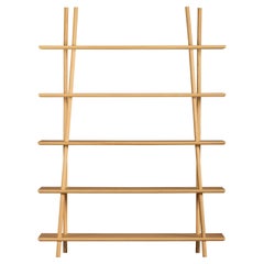 Kavel Kitaplık/Büfe - 150 cm Genişlik, Masif Ahşap Meşe, Naturel Cila