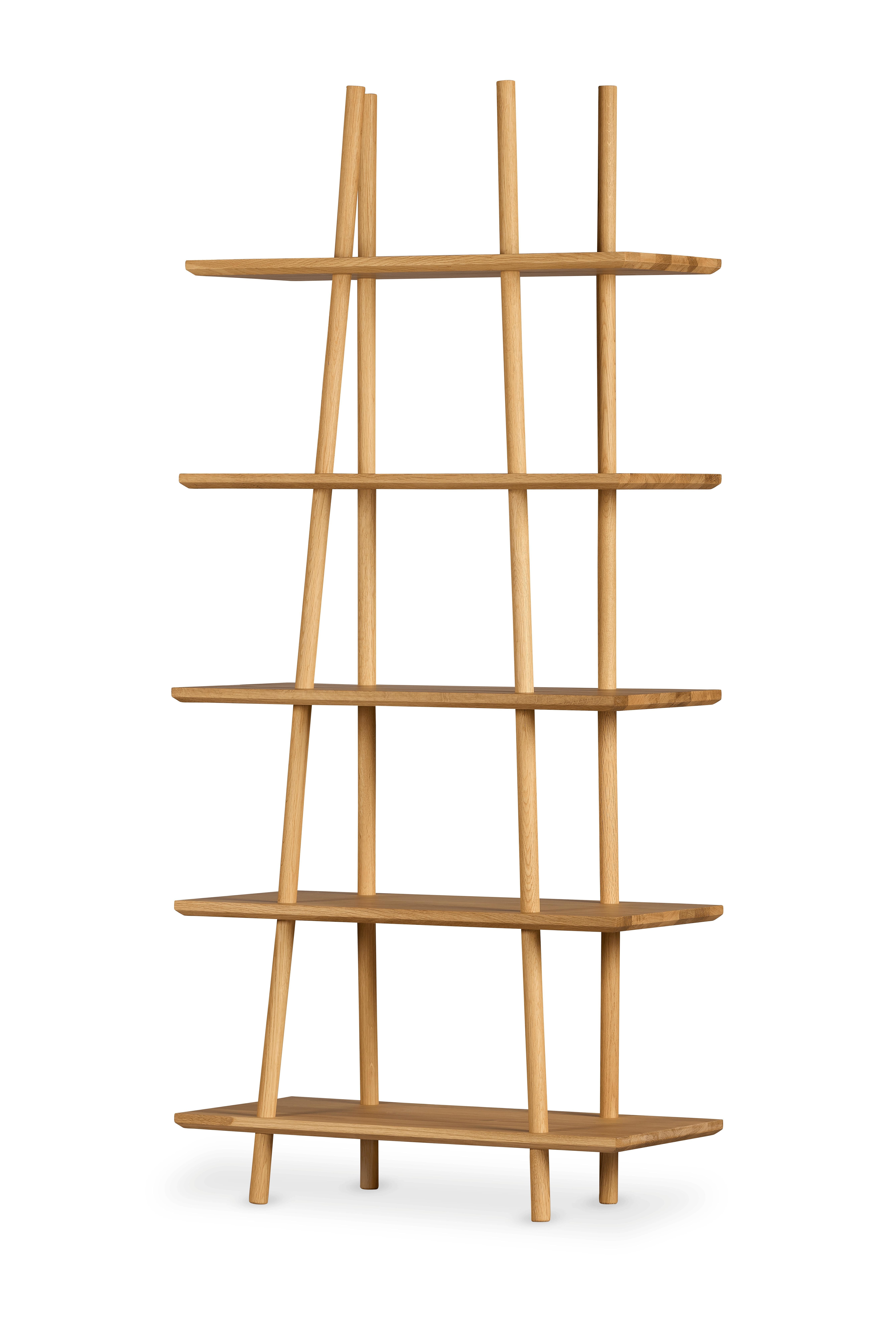 Turco Kavel Kitaplık/Büfe - 90 cm Genişlik, Masif Ahşap Meşe, Naturel in vendita