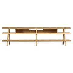 Mueble TV Kavel - Madera Maciza Roble, Barniz Natural