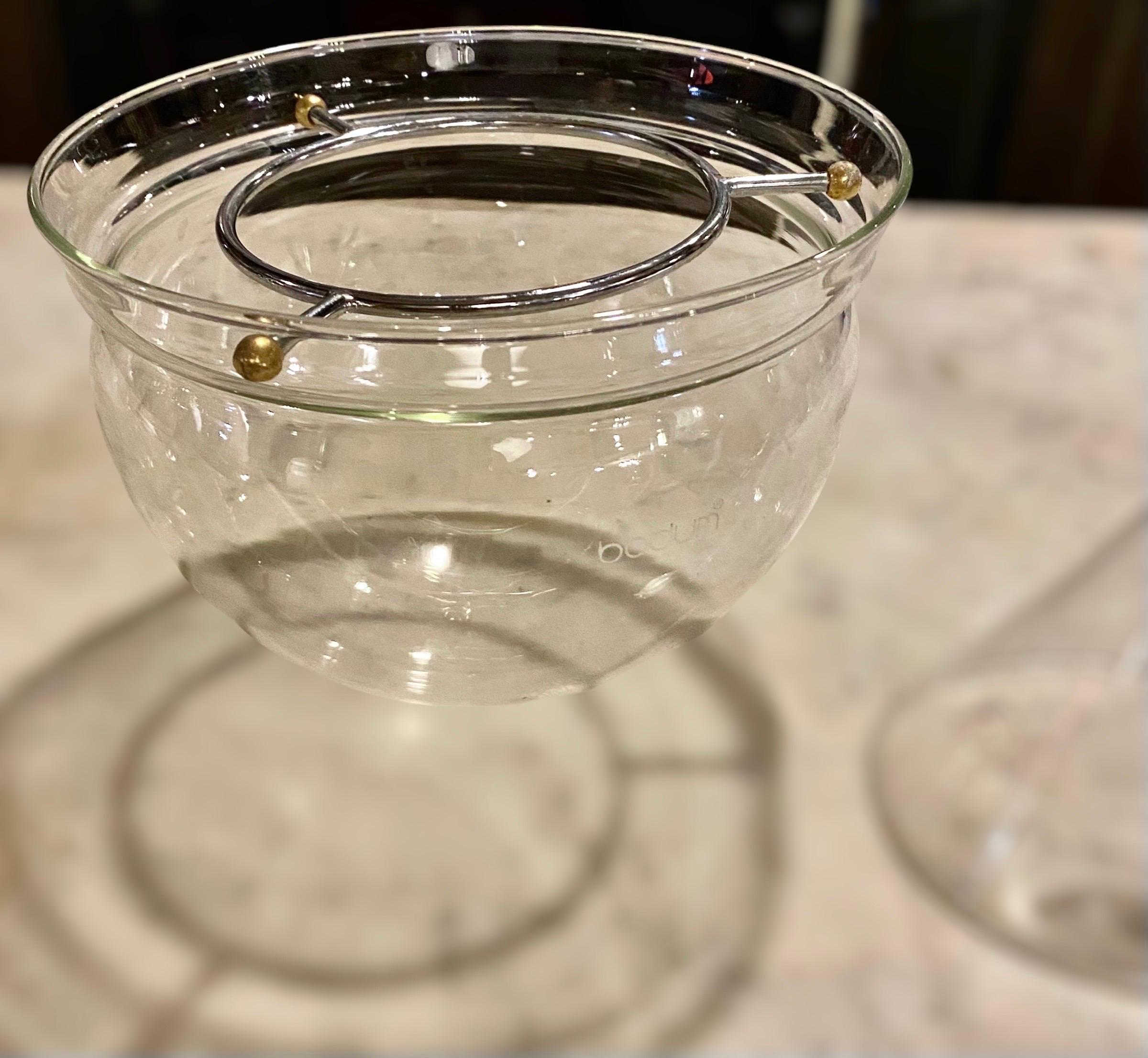 Blown Glass Kaviar/Shrimp/Choco Dip Bowl by Carsten Jorgen.