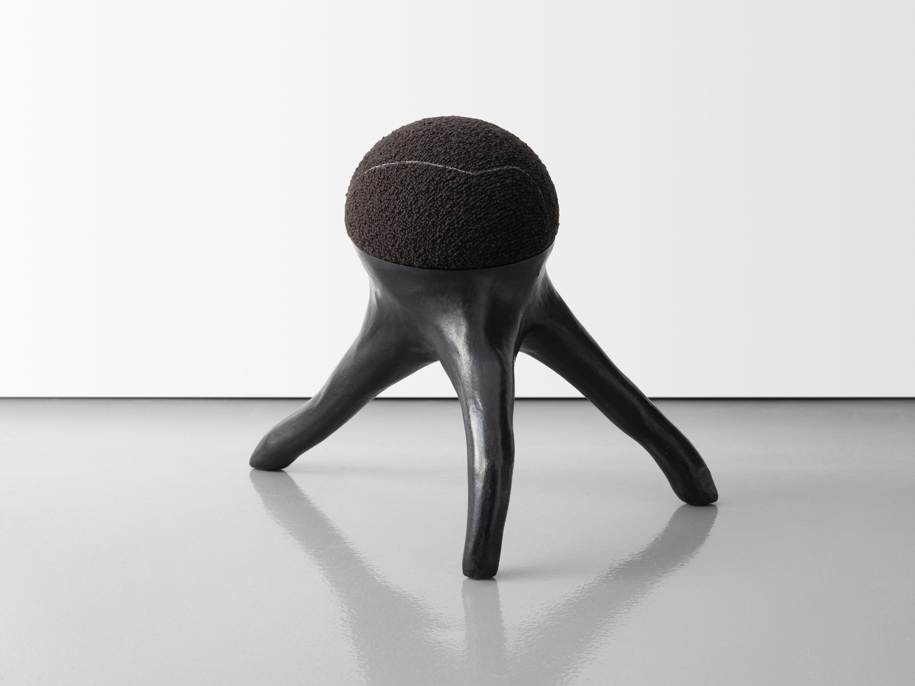 Kavrn mushroom, 2022.
Polished concrete, upholstery.
Measurements: 18 x 22 x 16 in.