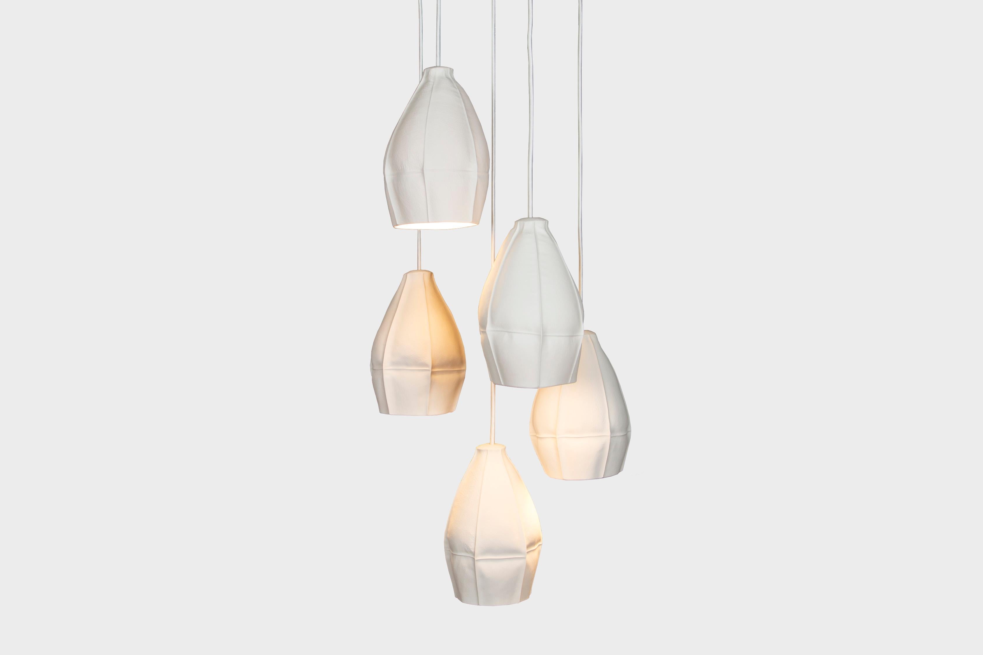 American Kawa Pendant Light from Souda, Black Cord, Made to Order For Sale