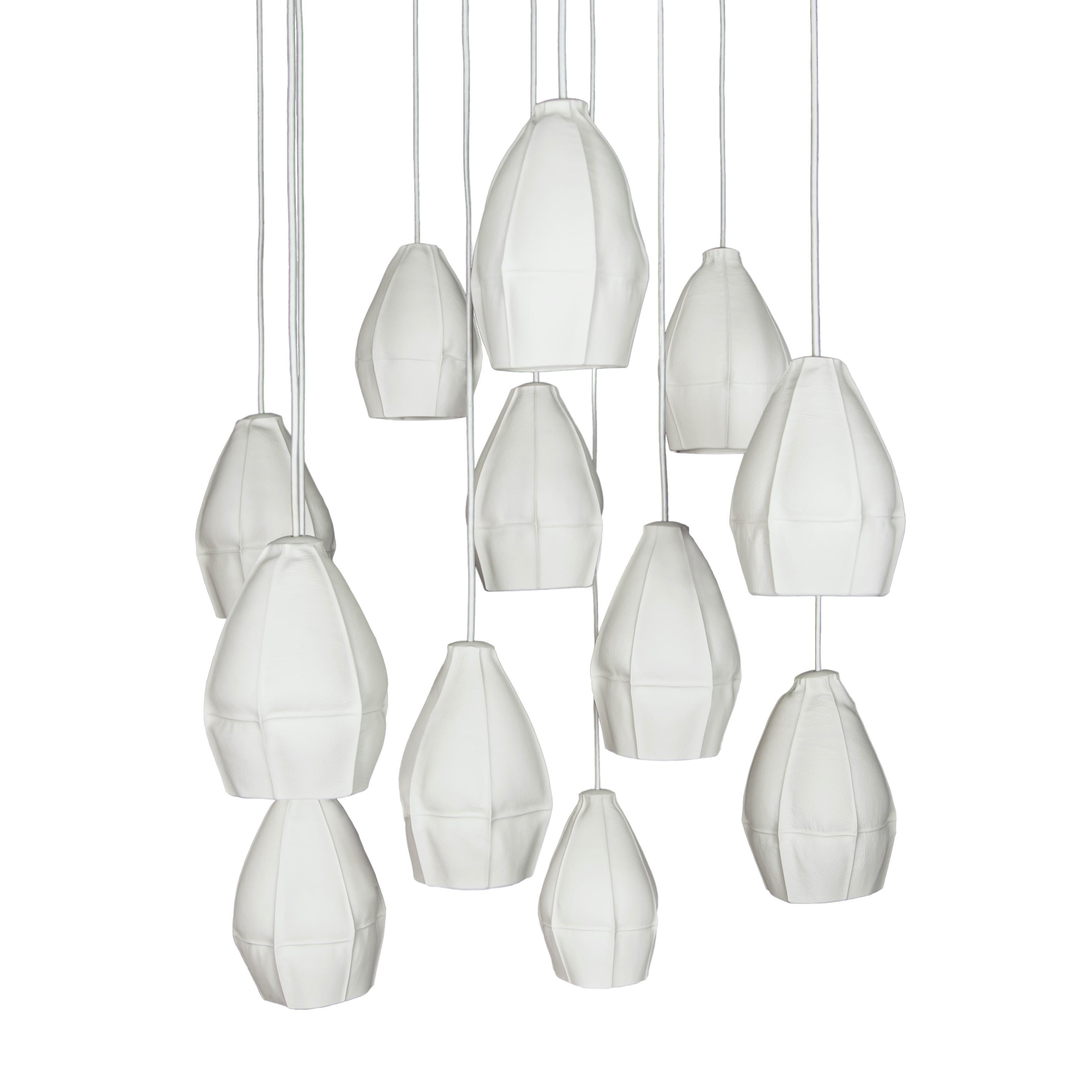 Contemporary Kawa Pendant Light from Souda, Black Cord, Made to Order For Sale