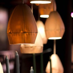 Kawa Pendants from Souda, Black Cord, Cluster of Five, Made to Order