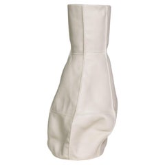 Kawa Vase 14 SAMPLE, white organic ceramic flower vase, porcelain
