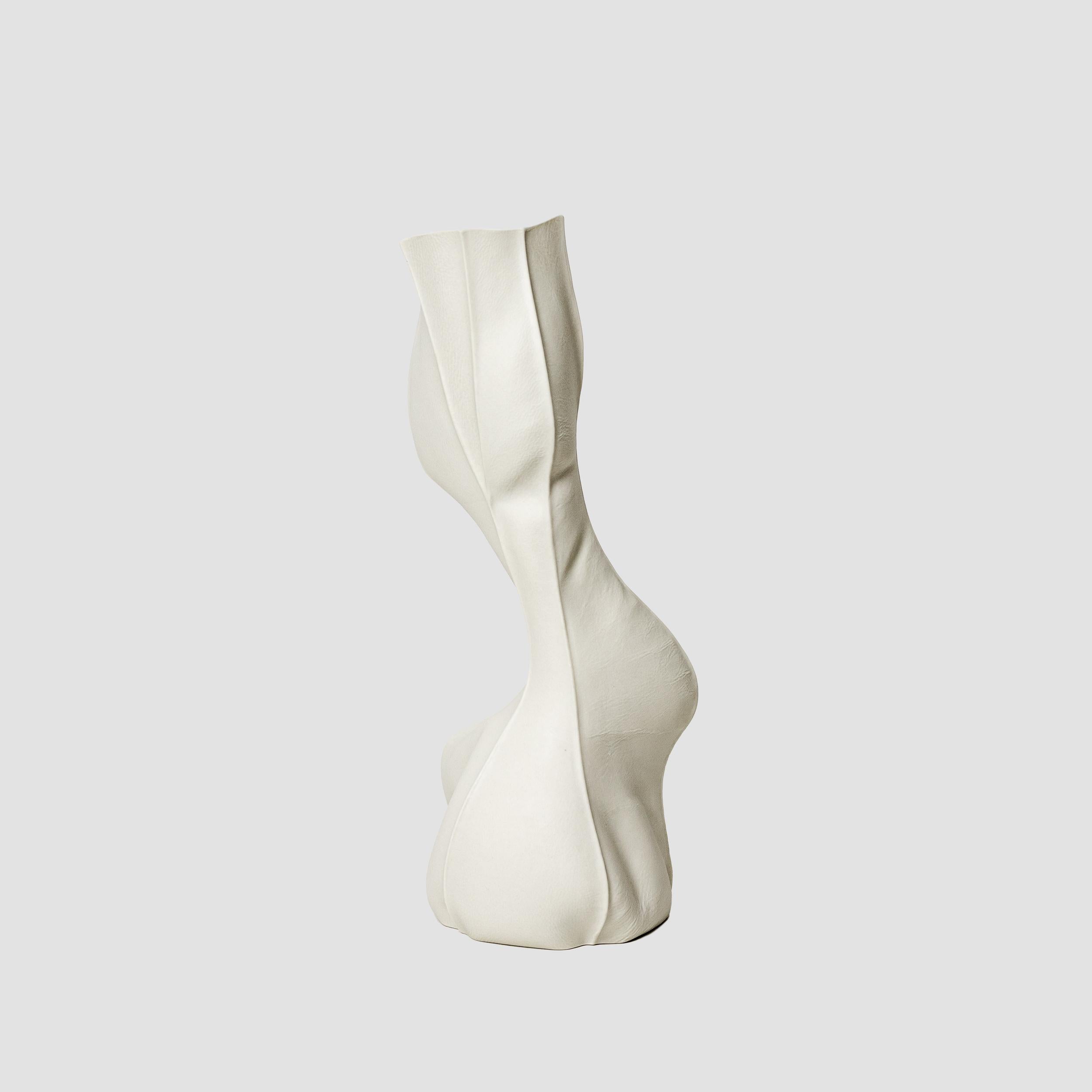 Kawa Vase 19 & 20, Paar weiße organische Keramikvasen, Porzellan, skulptural im Angebot 2