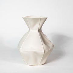 Kawa Vase 22, Large White Organic Porcelain Vase, Tactile Ceramic Vessel