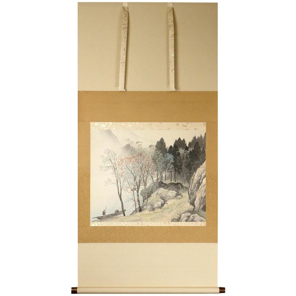 Kawai Gyokudō Nihonga Scene Early 20th Century Scroll Painting Japan Artist For Sale