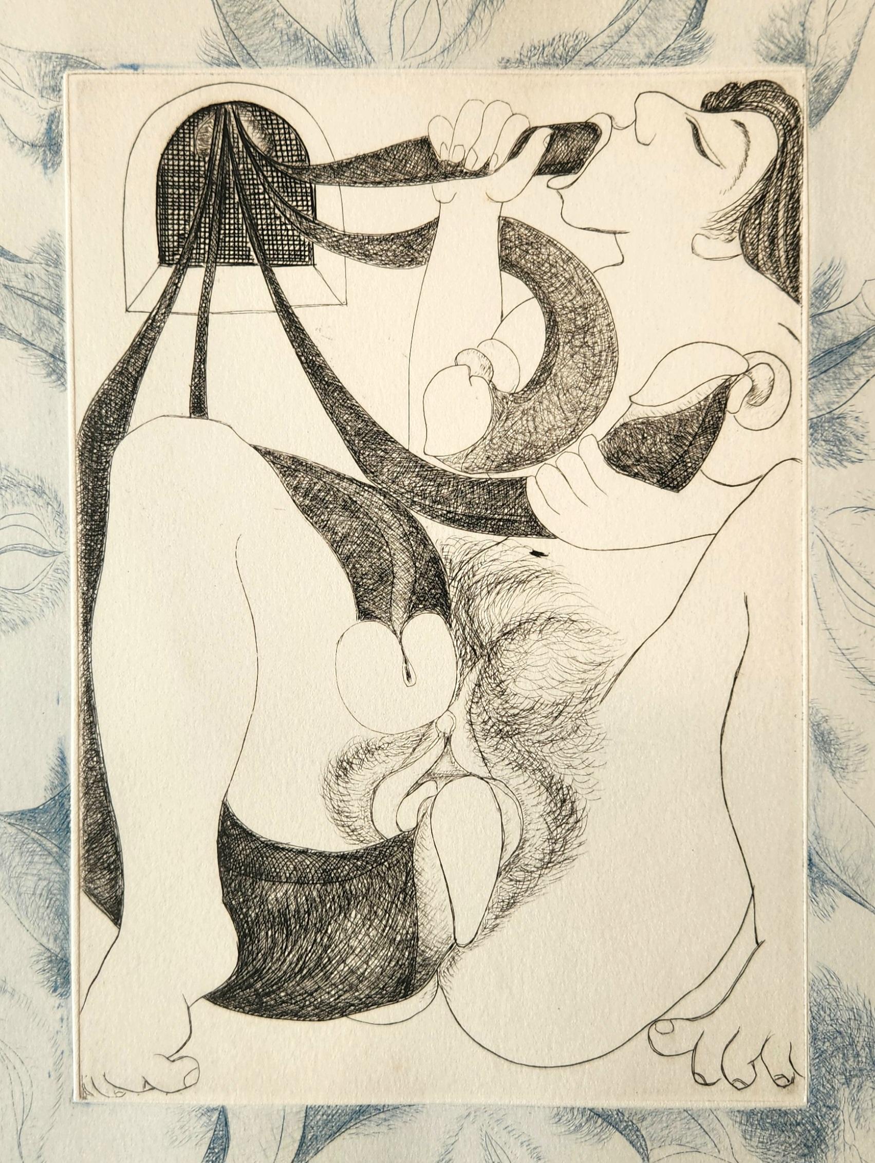 Single Edition of Contemporary Shunga Book of Etchings -- O Man of Little Faith For Sale 3