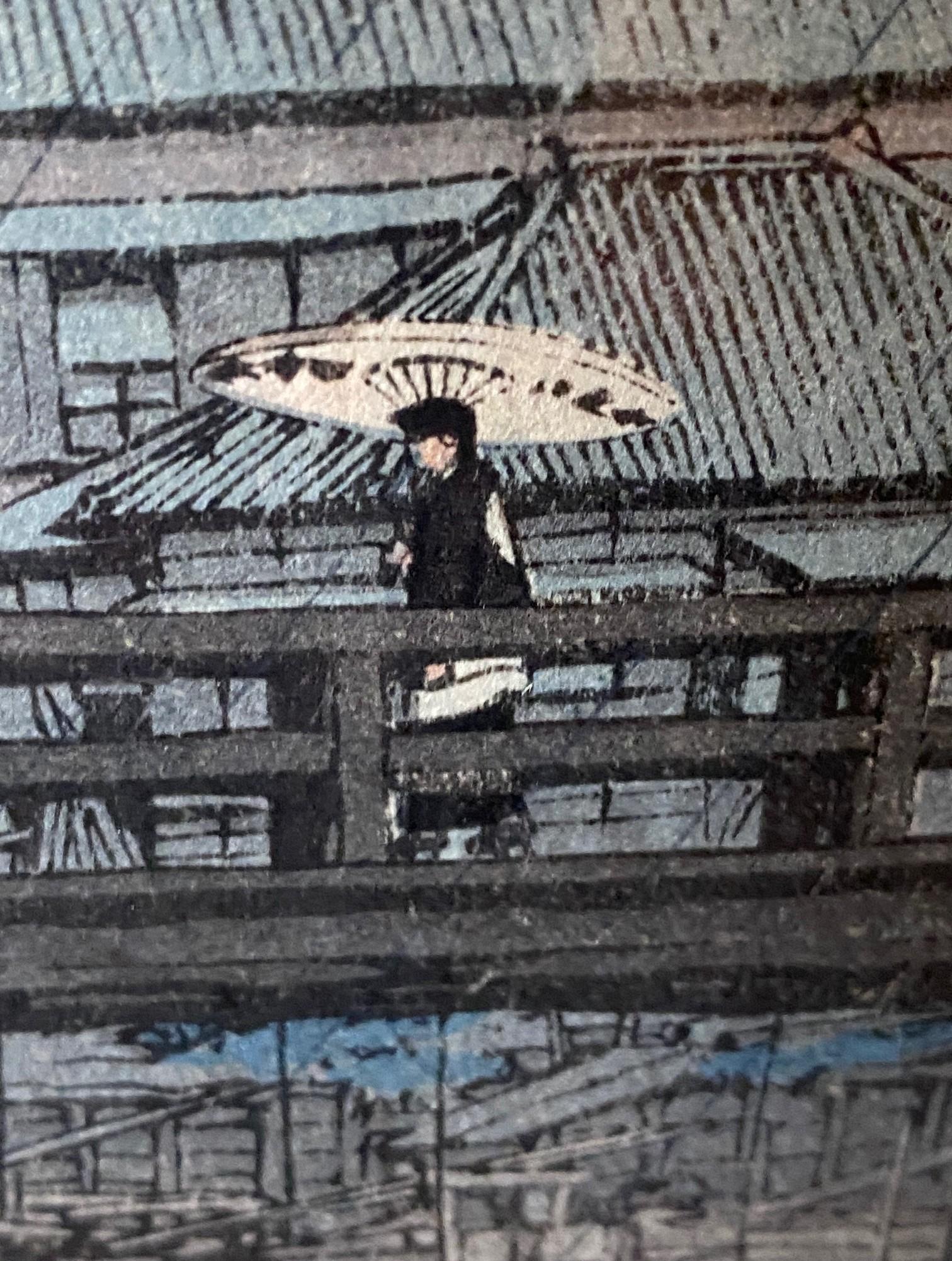 Kawase Hasui Shinagawa d'après des vues de la série Tokaido en vente 9