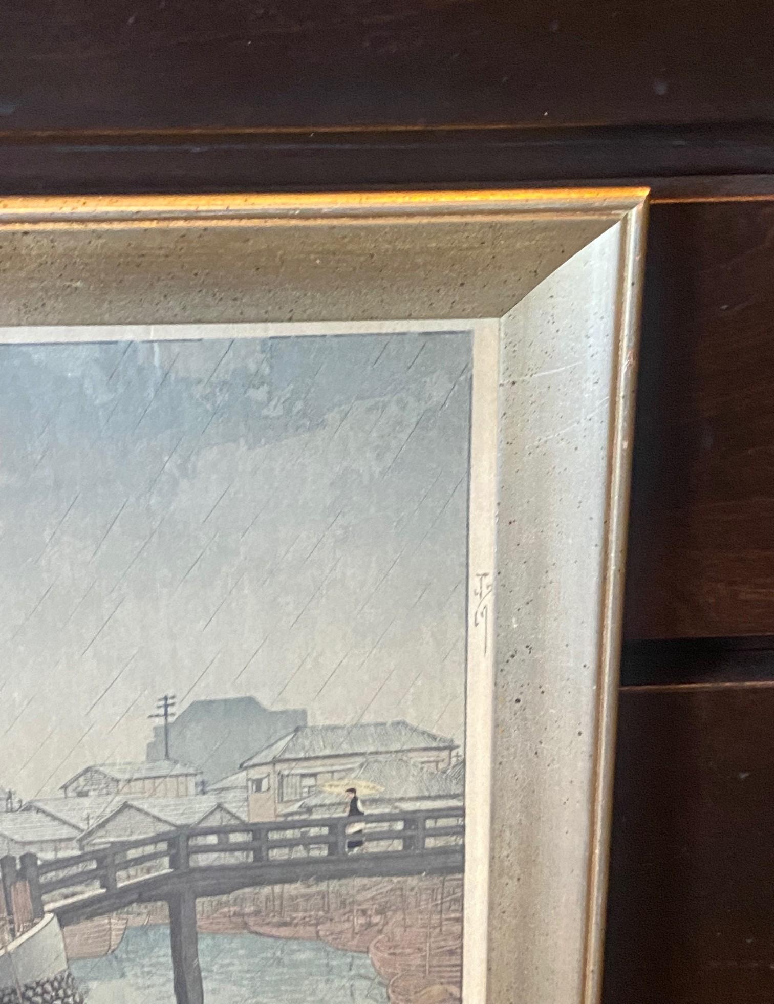 Kawase Hasui Shinagawa d'après des vues de la série Tokaido Bon état - En vente à Studio City, CA