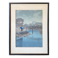 Kawase Hasui xilografía japonesa Shinagawa de la serie Vistas del Tokaido