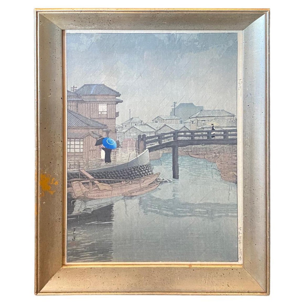 Kawase Hasui Stampa su lastra di legno giapponese Shinagawa Dalla serie Views of the Tokaido