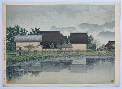 Kawase Hasui -- Regen bei Yasuniwa (Nagano)