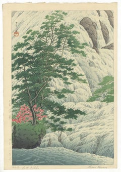 Kawase Hasui, Waterfall, Japanese Woodblock Print Ukiyo-e, Shin-hanga, Landscape