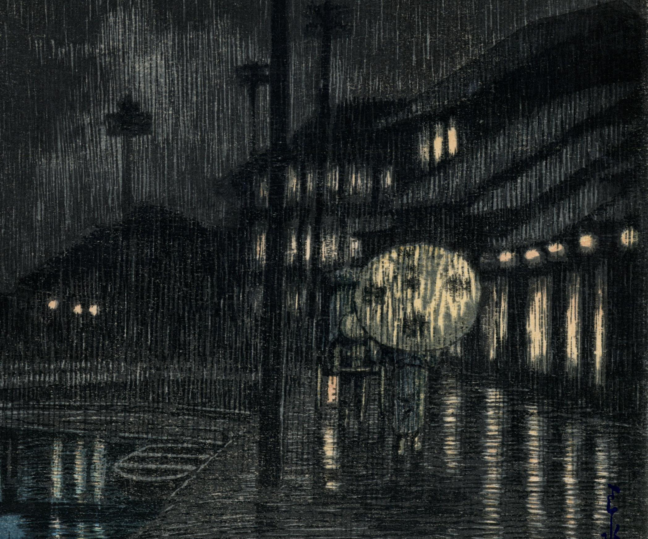 Kinosaki, Tajima - Print by Kawase Hasui