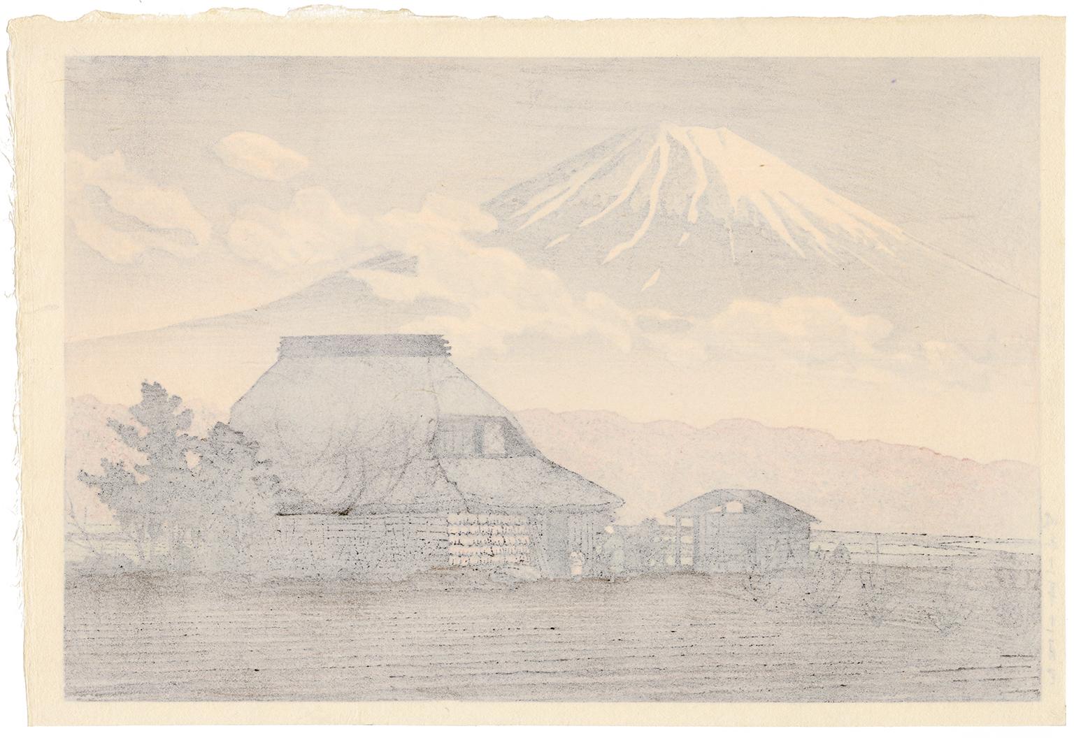 Mount Fuji, Narusawa (Late Autumn) — Lifetime Impression - Showa Print by Kawase Hasui