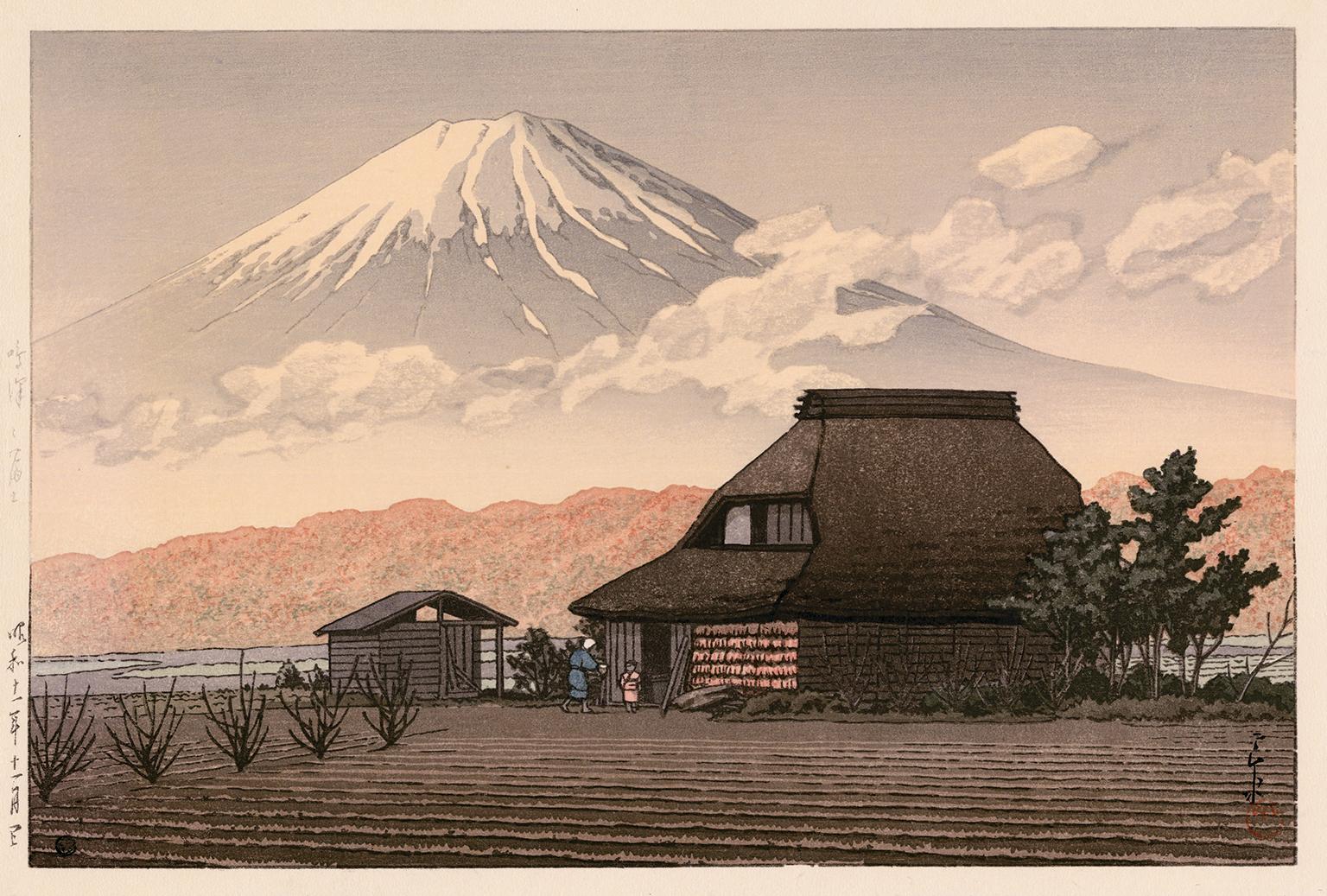 Kawase Hasui Landscape Print - Mount Fuji, Narusawa (Late Autumn) — Lifetime Impression