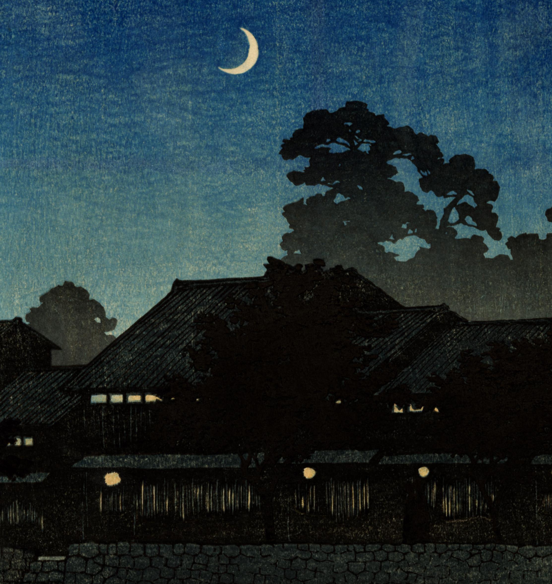 Nagara Pleasure Quarter, Kanazawa - Print by Kawase Hasui