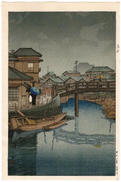 'Rain at Shinagawa, Ryoshimachi' — lifetime impression