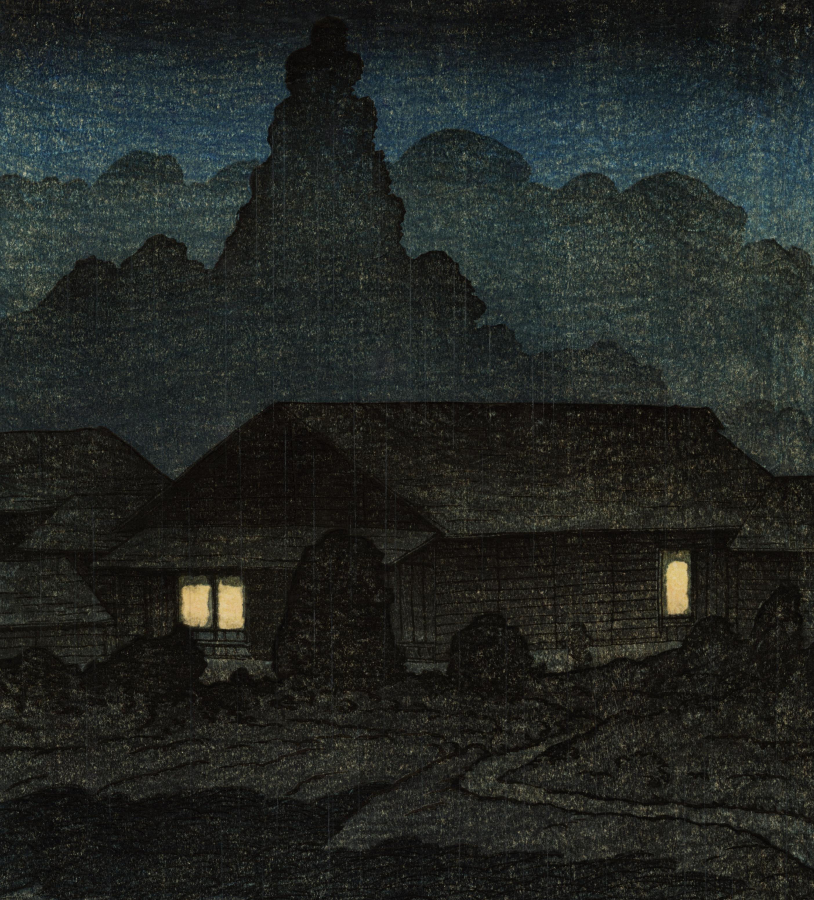 Tsuta Hotsprings in Mutsu Province (Mutsu, Tsuta Onsen) - Print by Kawase Hasui