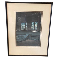 Kawase Hasui Rare Signed Japanese Woodblock Print Chionin Temple In Kyoto, 1933