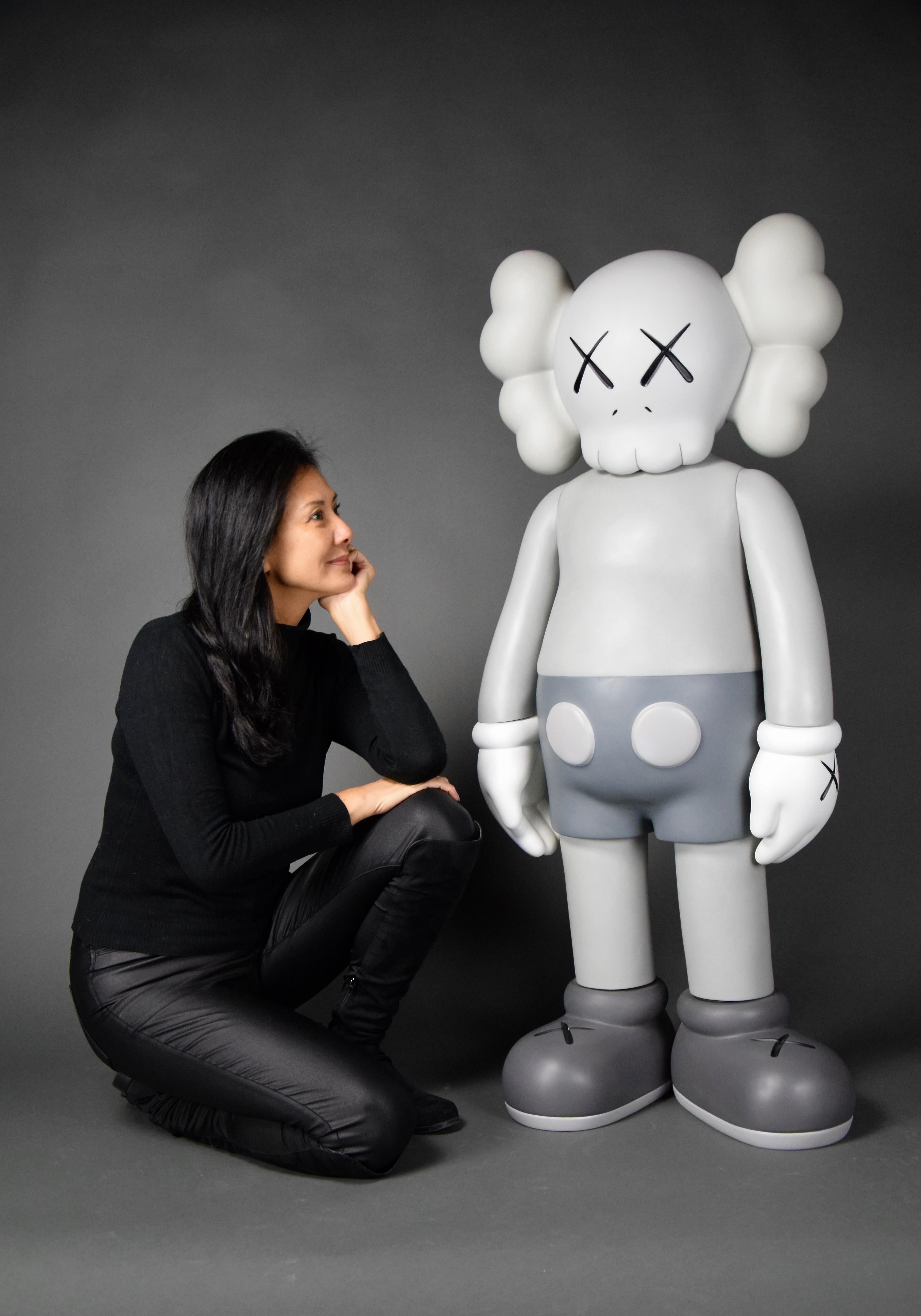 Kaws Companion XXL painted cast vinyl. Stamped : MEDICOM TOY 2007 © KAWS ..07.
Companion is in perfect condition. We will ship this beauty insured in a custom made wooden crate.

Brian Donnelly (born November 4, 1974), known professionally as