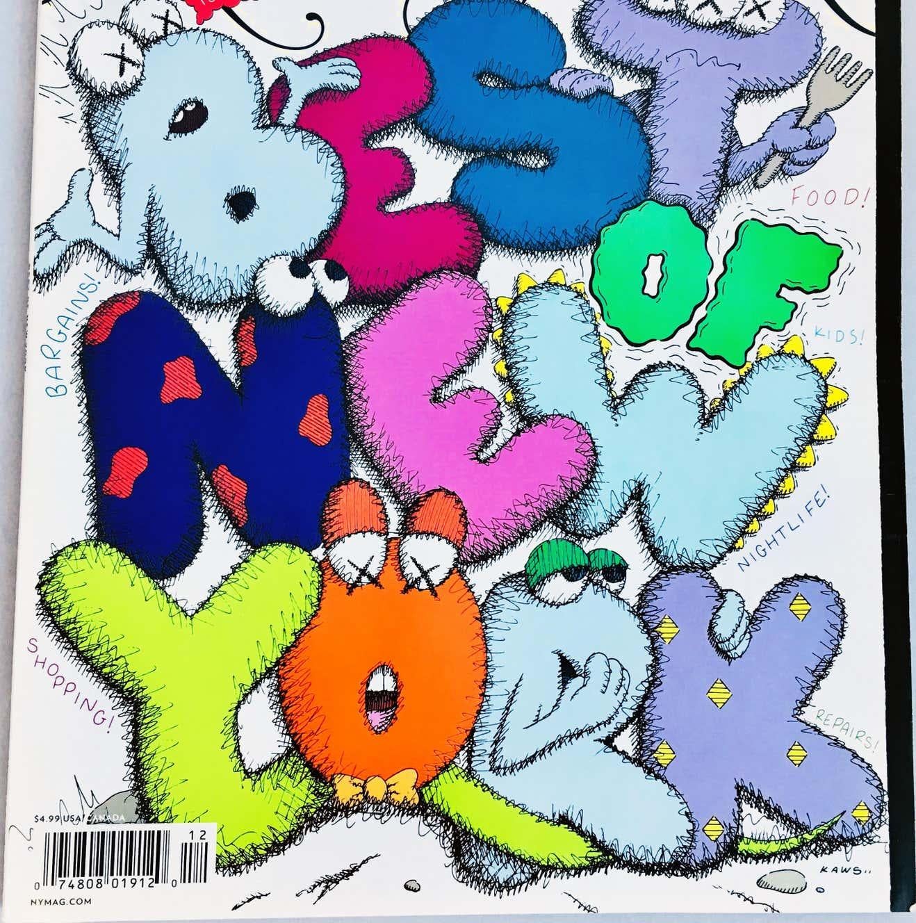 KAWS cover art 2009:
After previously working on the covers of ID magazine and complex, Kaws did the cover art for New York Magazine’s “Best Of New York 2009” issue.

Approximately measures: 9 x 12 inches, minor signs of handling; otherwise very