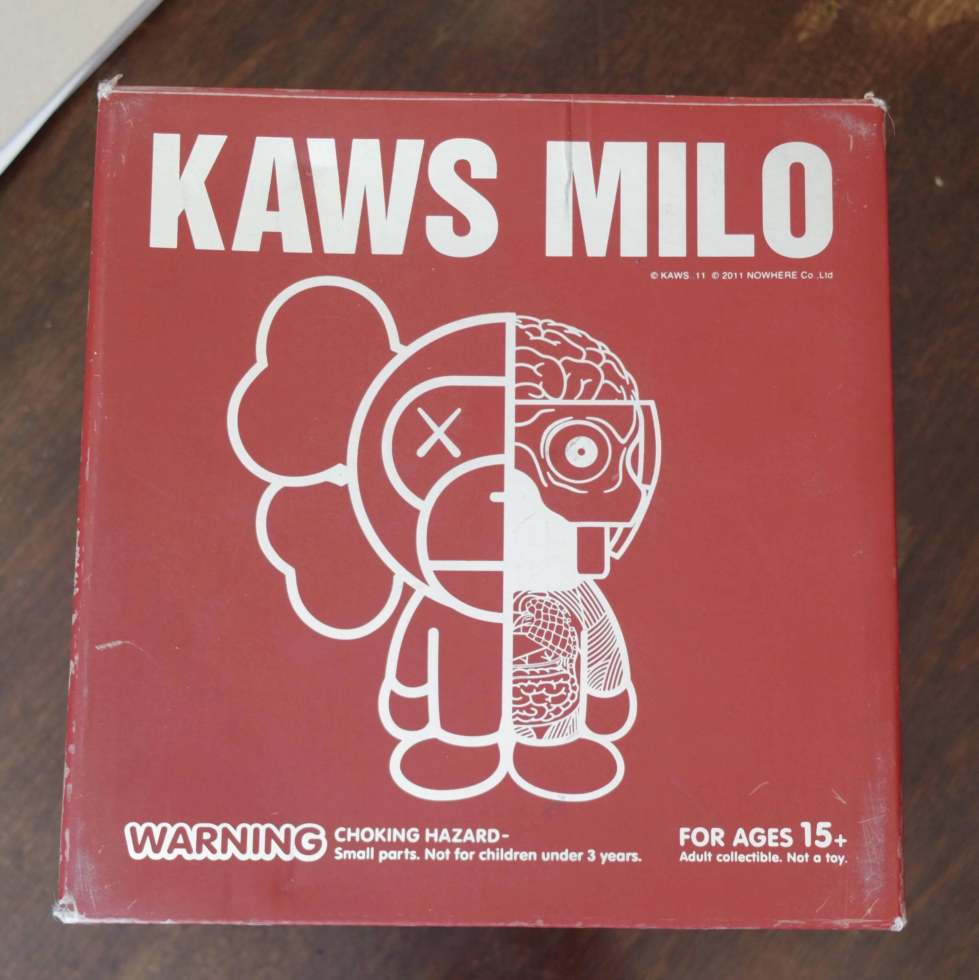 Kaws Milo 2011 'Brown' a Bathing Ape, OriginalFake, Medicom Toy, Original Box For Sale 1