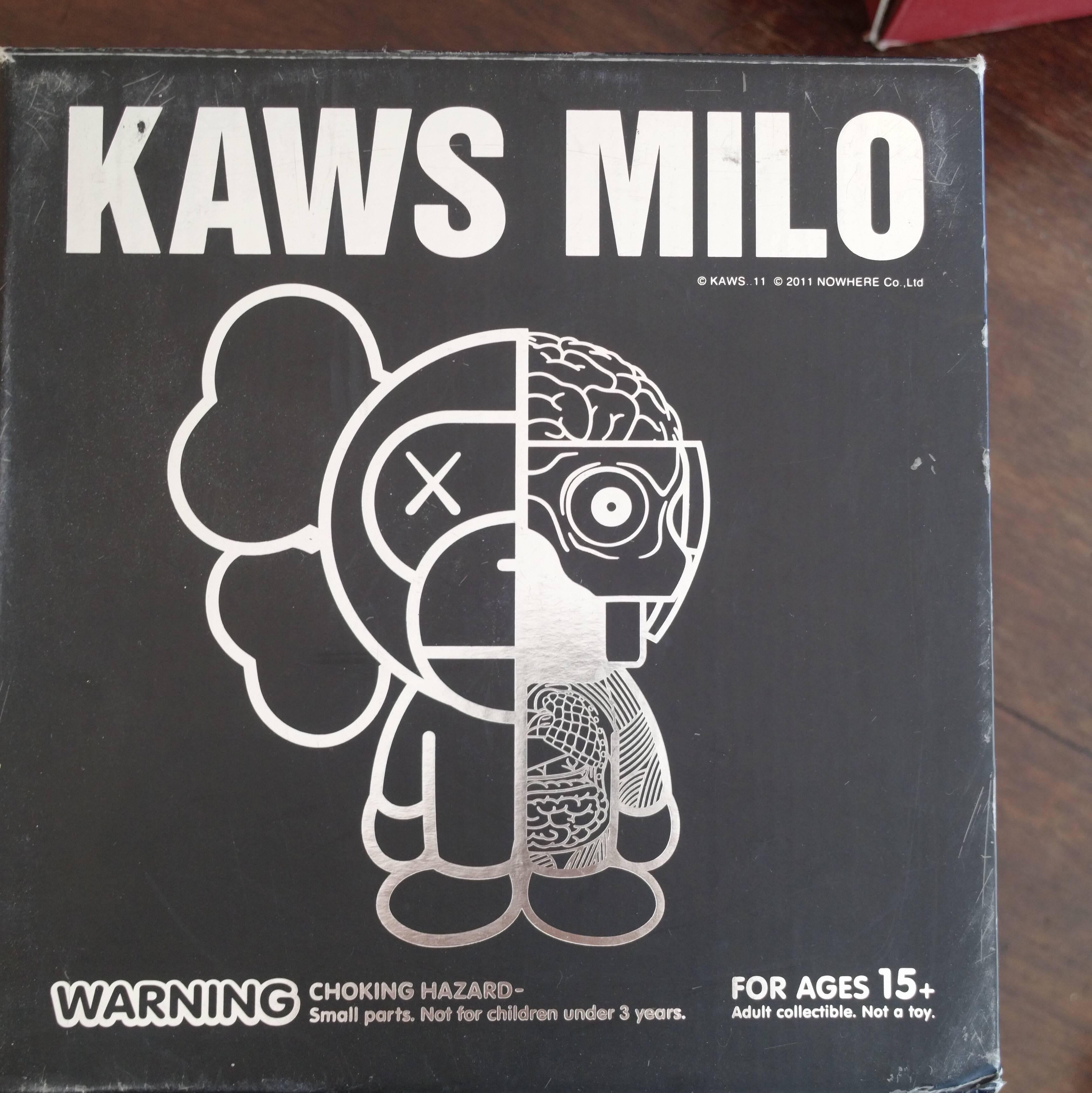 Kaws Milo 2011 'Yellow' a Bathing Ape, OriginalFake, Medicom Toy, Original Box For Sale 1