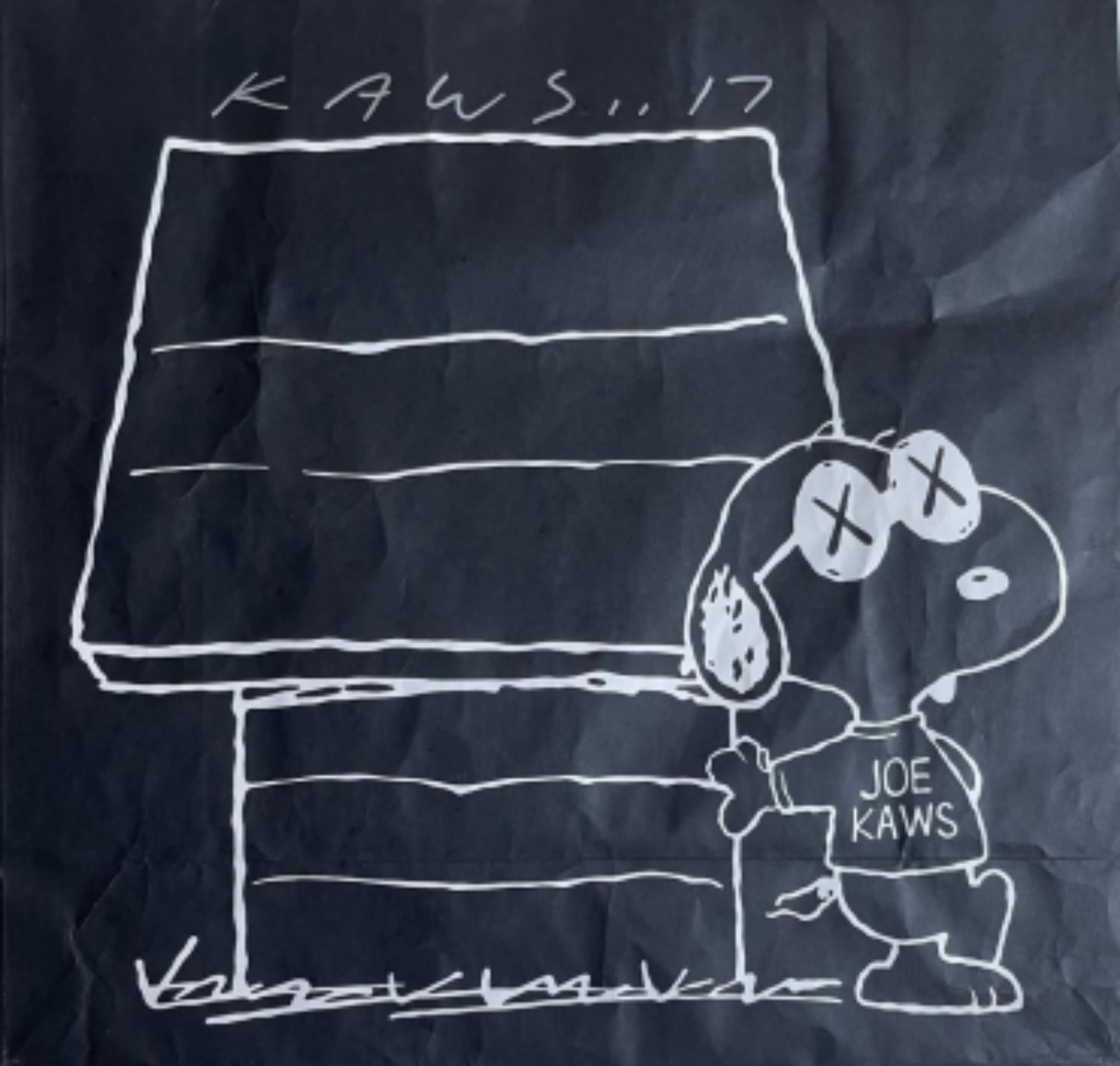 Artist designed shopping bag (Hand signed by KAWS) For Sale 1