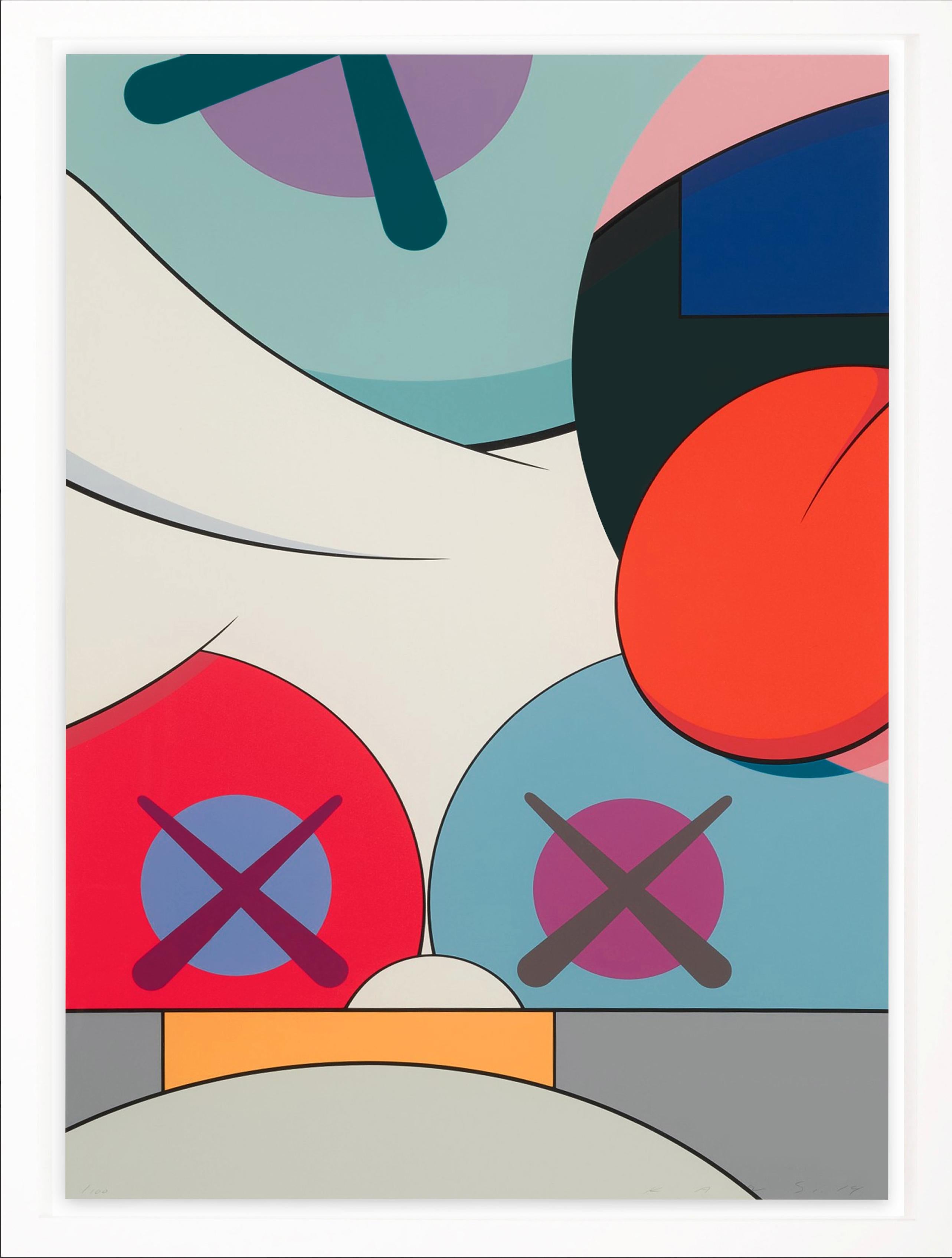 The ‘Blame Game' VIII by KAWS is an exceptionally rare screenprint, one of the ten in the portfolio series created in 2014. A completely new, individual, brightly colored screenprint signed and numbered by the artist. The portfolio was created in a