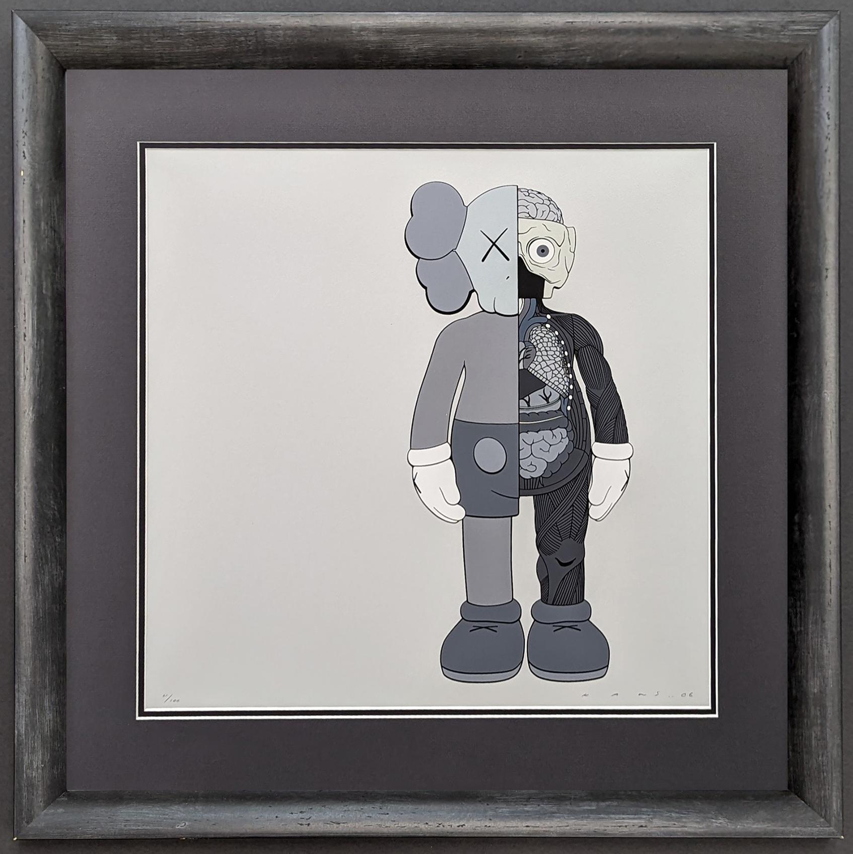 KAWS Abstract Print - DISSECTED COMPANION (GREY)